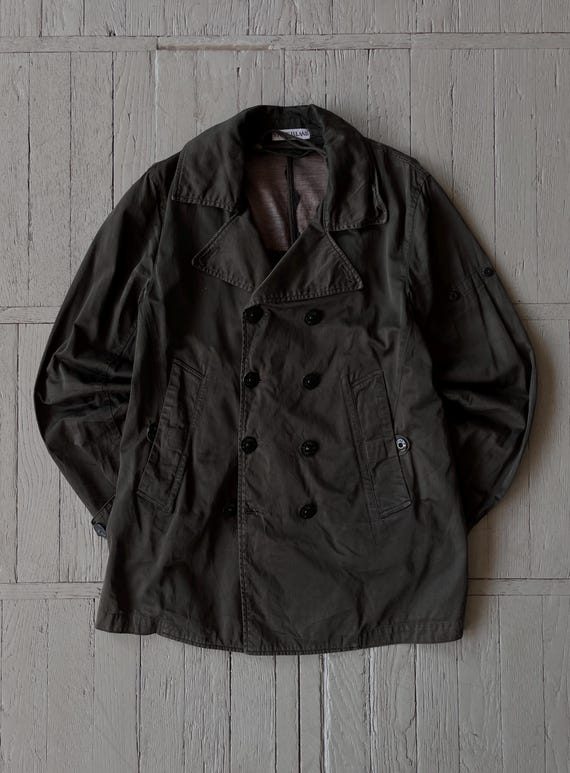 Buy Vintage Stone Island Raso Gommato Double Breasted Coat Jacket 