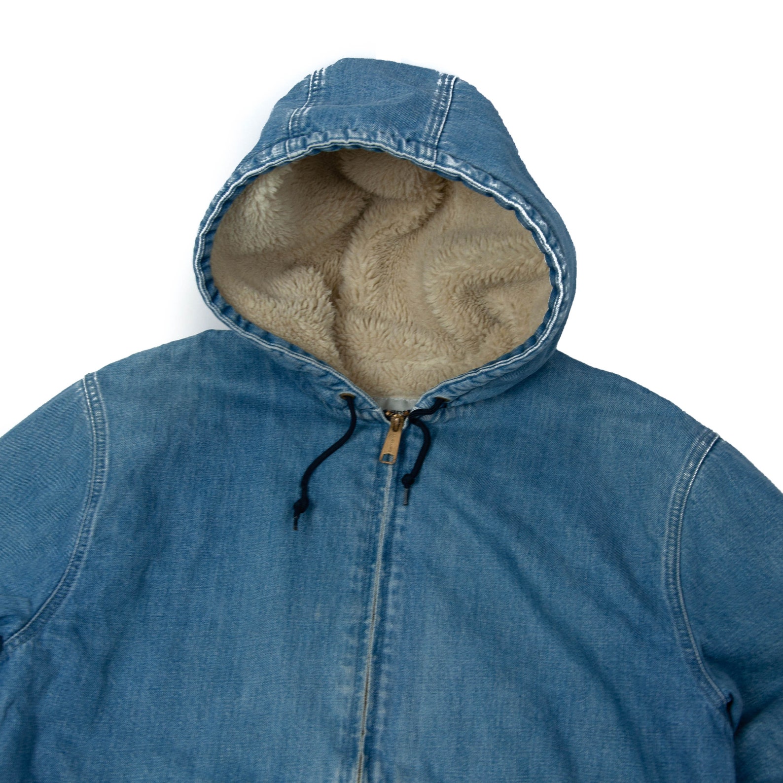 Carhartt WIP Denim Active Jacket Sherpa Lined Rare Vintage | Etsy