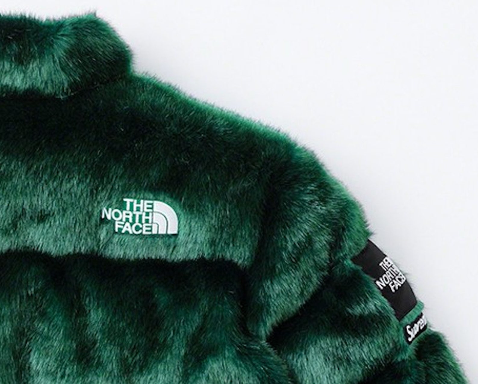 Supreme x The North Face Retro Faux Fur Nuptse Jacket Green | Etsy