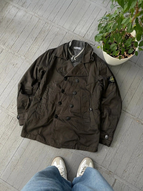 vintage stone island jacket raso gommat-