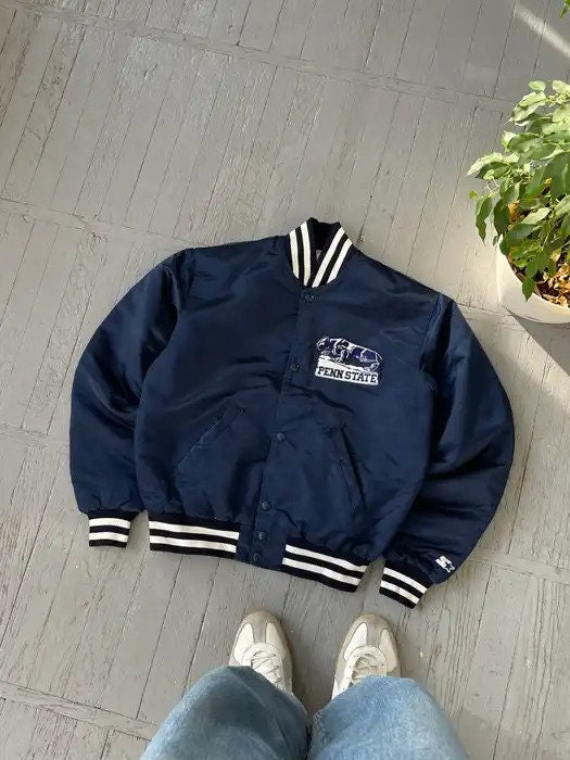 Vintage penn state bomber best sale jacket