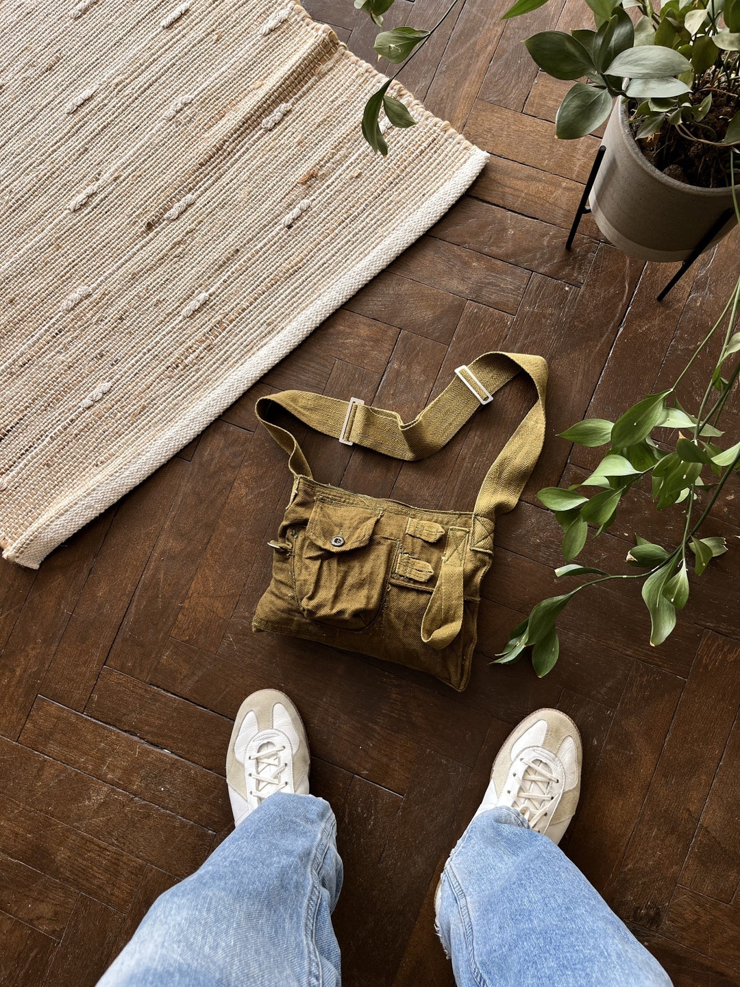 Vintage Unisex Military Crossbody Bag in Military Green One Etsy