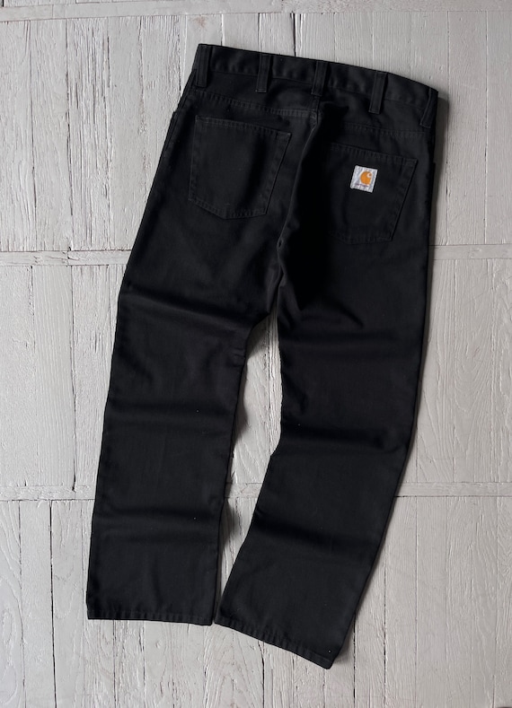 Vintage Carhartt Rockin Work Street Outdoor Casual Pants Black Size 33x32 Etsy
