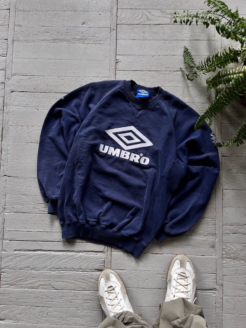 Vintage Umbro Crewneck Logo Baggy Sweatshirt Deep Blue Size M - Etsy