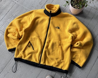 Vintage The North Face Retro Fleece Outdoor Gorpcore Jacket Yellow Size L