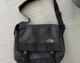 vintage The North Face Crossbody Messenger Bag Noir Taille 19x15