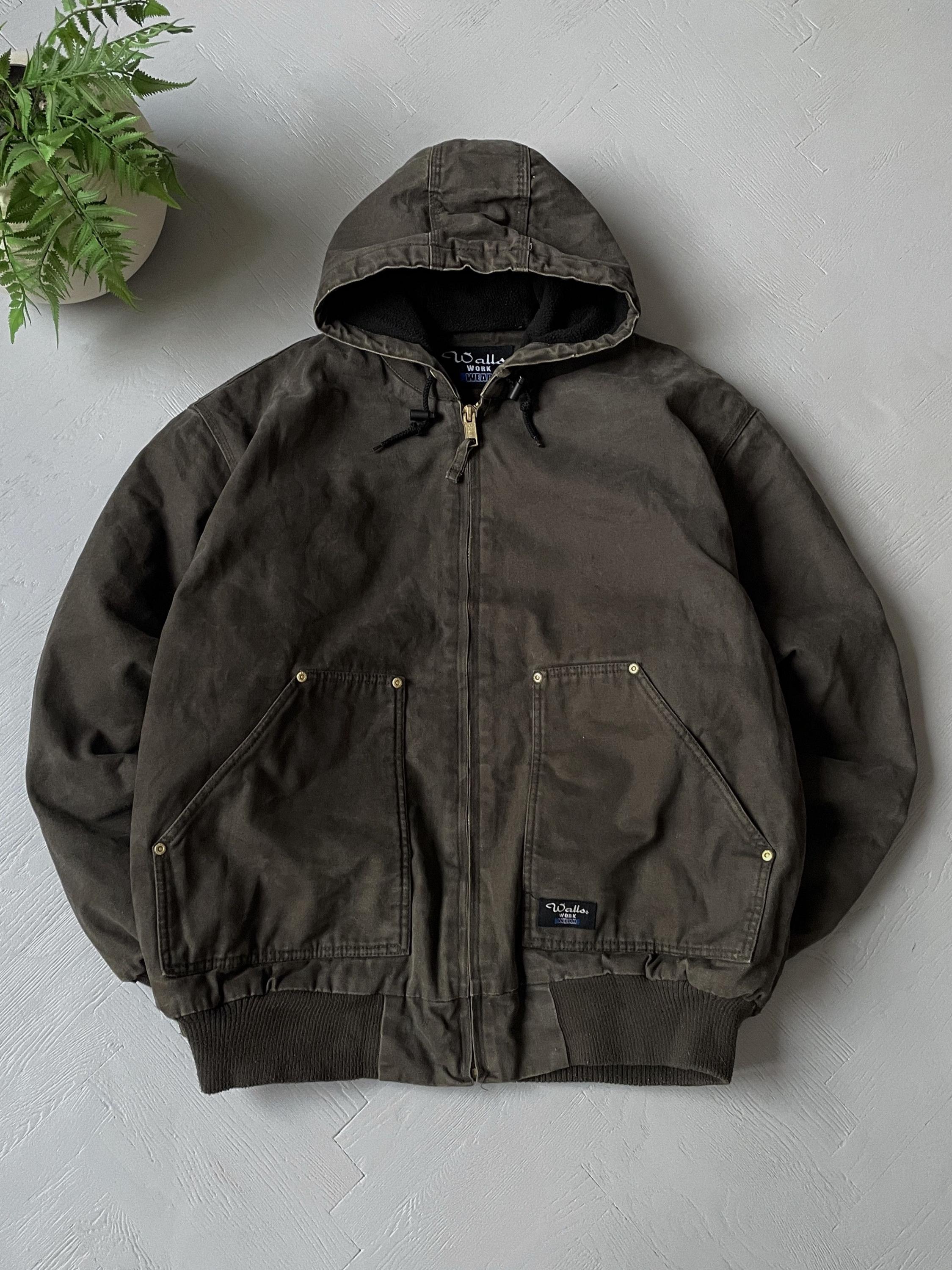 Vintage Duck Canvas Active Hooded Full Zip Work Jacket Vintage Duck Canvas Active Hooded Full Zip Work Jacket