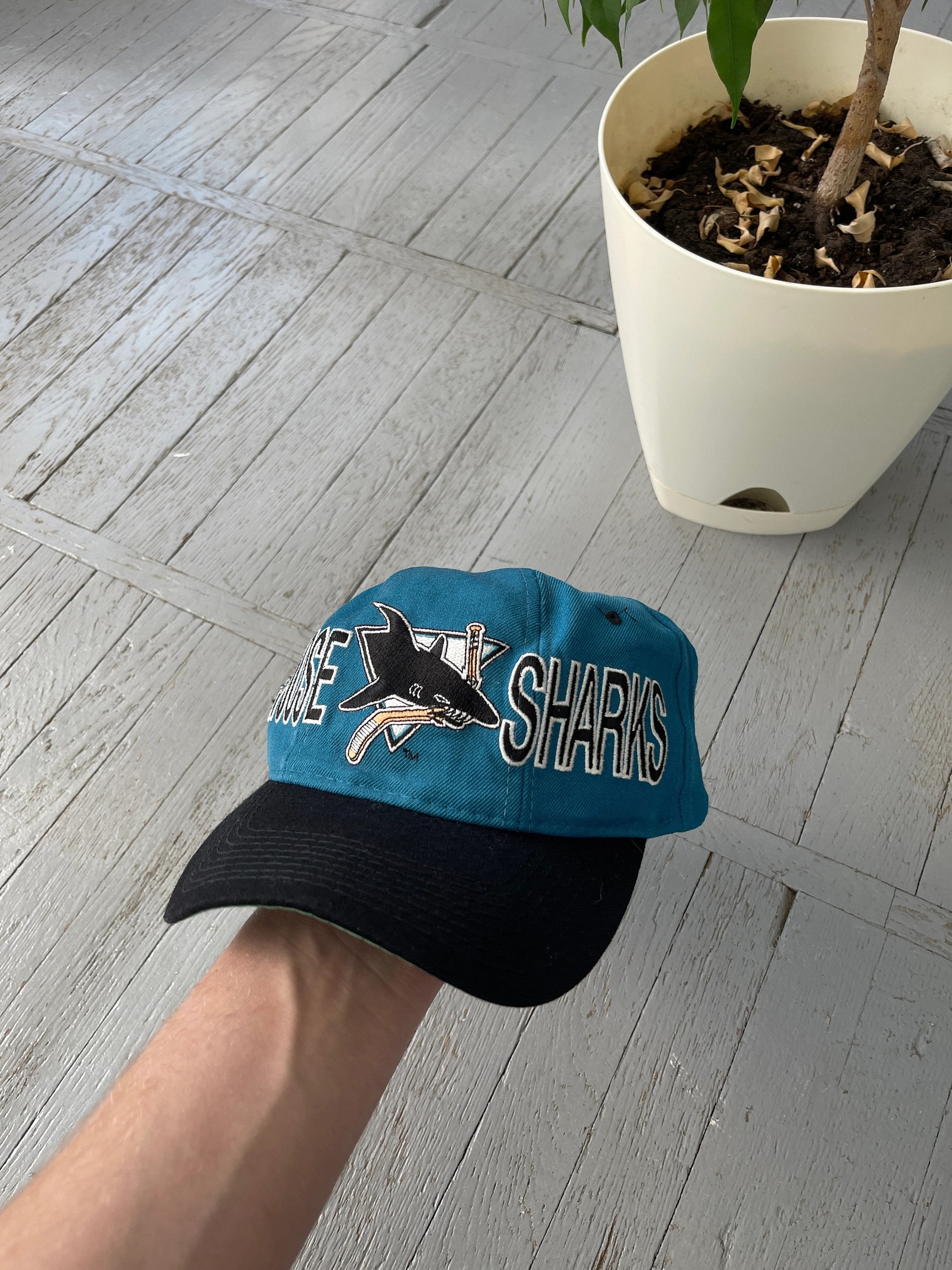 San Jose Sharks Hat Vintage Sharks Hat Retro NHL Snapback -  Israel