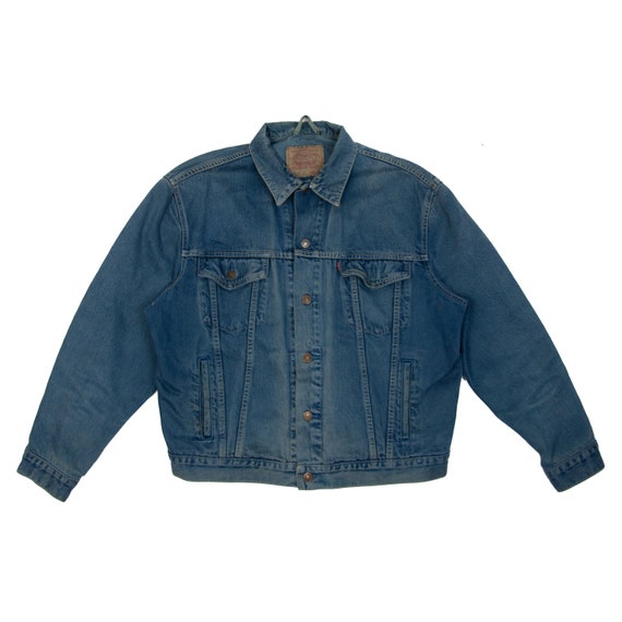 Vintage 90s Levi’s Denim Trucker Jacket Washed Blu