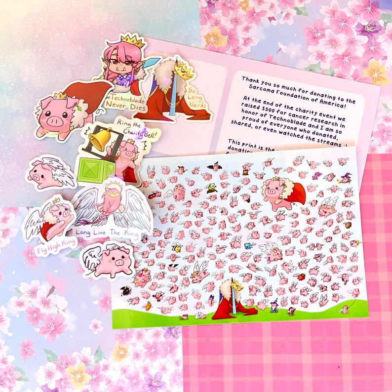 Technoblade Charity Sticker Pack All Profits Go to Etsy Australia