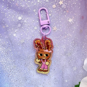 TADC The Amazing Digital Circus Keychains 1.5 inch Colorful Clear Double Sided Acrylic Colorful Clasps Jax Candy