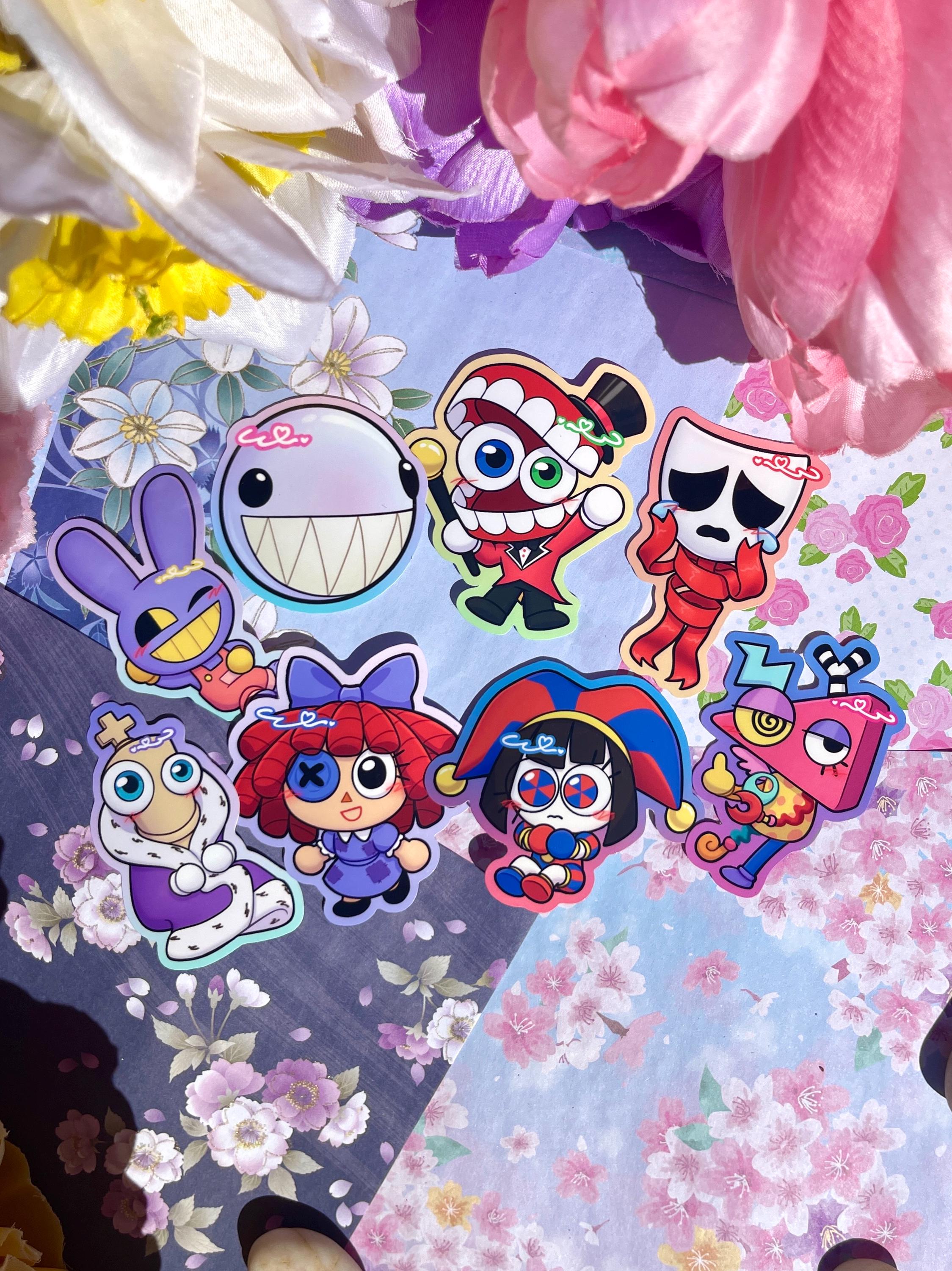 The Amazing Digital Circus Stickers: Glossy Vinyl Die Cut - Cute 2