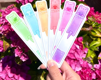 Otter Pop Clear Sticker - 5 inch Glossy, Cute, Ice Pops, Otter Iceicles, Clear Vinyl Popsicles