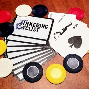Tinkering Cyclist Poker-speelkaarten, premium linnenpapier, klassieke Bicycle Casino Poker-kaartenset