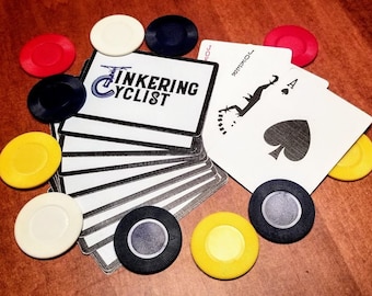 Tinkering Cyclist Poker Playing Cards, Premium Linen Paper, Classic Bicycle Casino Poker Card Set