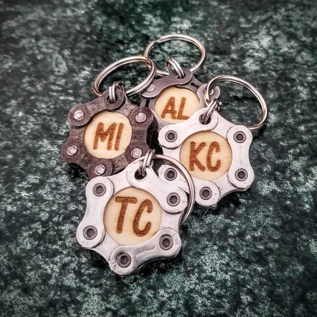 Personalized Gift for Cyclists | Keychain | Custom Laser Engraved & Cut ...