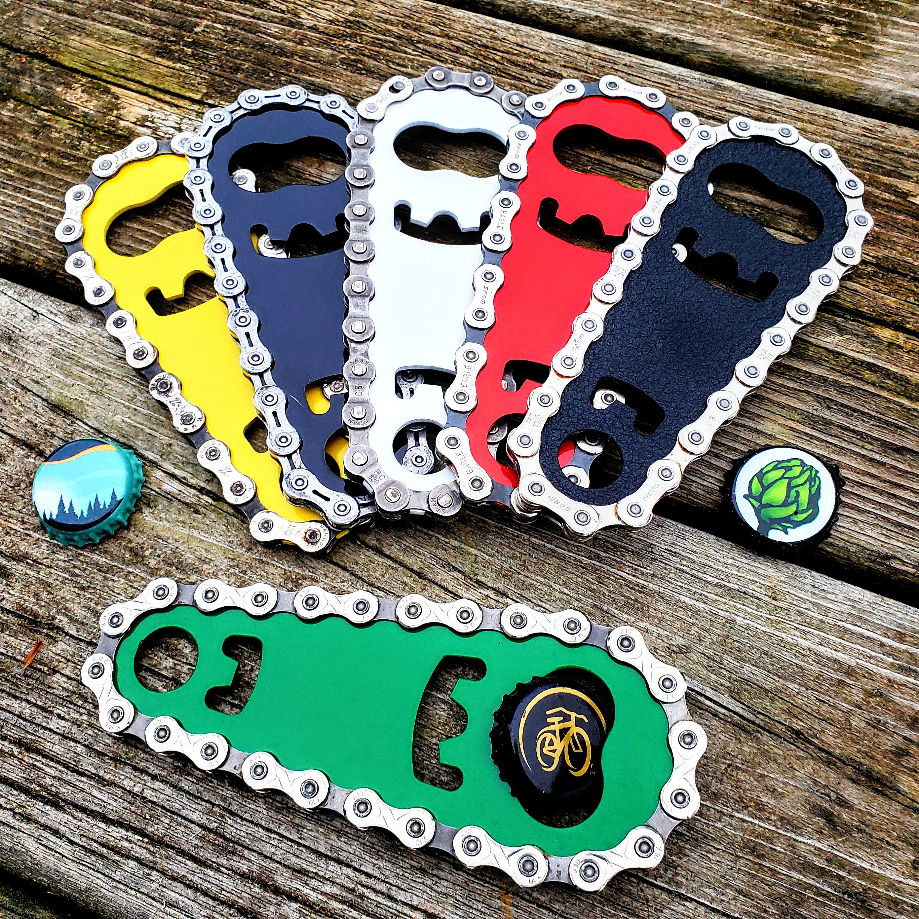 Bicycle Barware Beer Bottle Opener Bike Chain Recycled Chain Upcycled Steampunk. Etsy