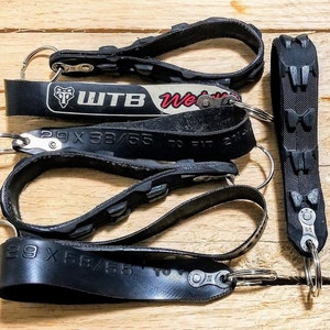 Bike Tire Tread and Chain Link Keychain, Variety of Styles, Repurposed Upcycled Reclaimed Bicycle