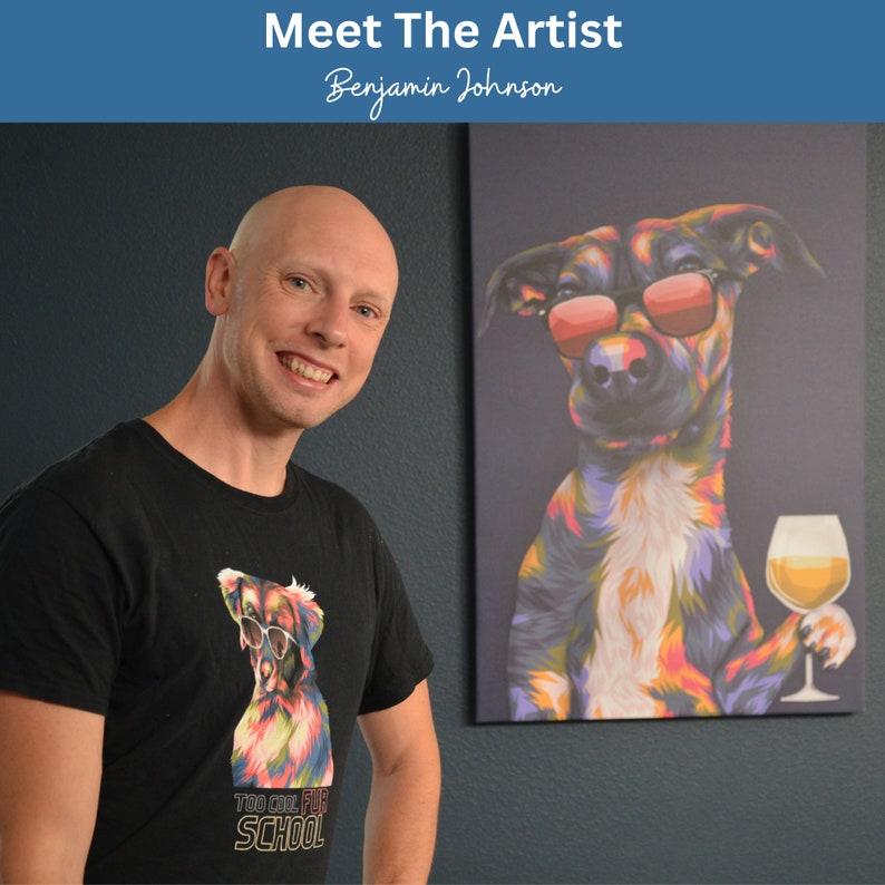 Meet Benjamin Johnson, the talented artist behind ATX Pop Art in Austin, Texas. With a passion for creativity and a love for pets, Benjamin specializes in crafting exquisite custom pet portraits.