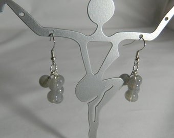 Earrings for Women Grey Earrings Gray Earrings Dangle Earrings Beaded Earrings