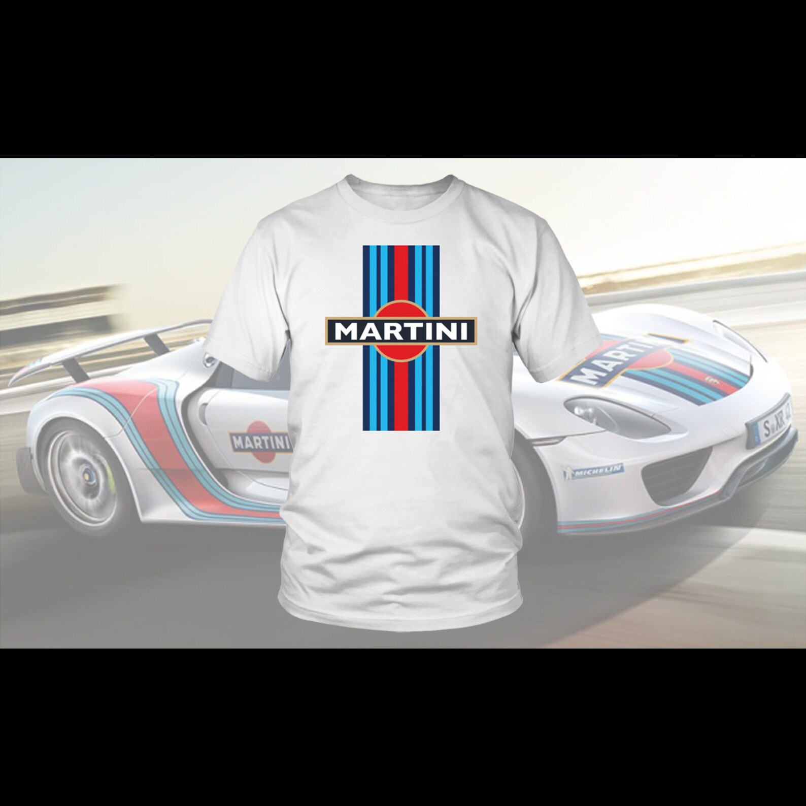 Porsche Martini Racing TShirt Weiß Schwarz Herren District Etsy