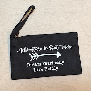 Adventure is Out There Inspirational Wristlet