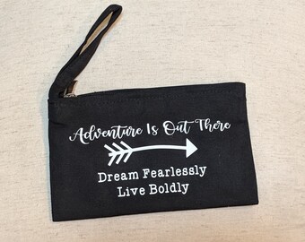 Adventure is Out There Inspirational Wristlet