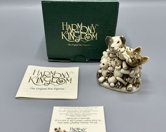 Harmony Kingdom Perished / Petty Teddies Box Figurine 1998 Dogs England TJTB Version 1 Retired