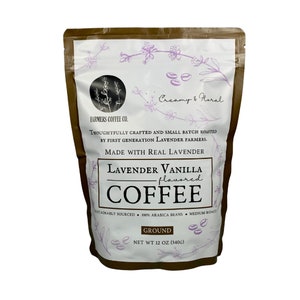 FARMERS Coffee Co. Lavender Coffee Made with Real Lavender Fresh Roasted at the Farm Lavender Vanilla