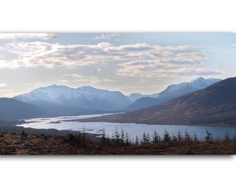 Loch and mountains, Loch Loyne, Scotland | Scottish highlands | Scottish landscape photography panoramic print | wall art