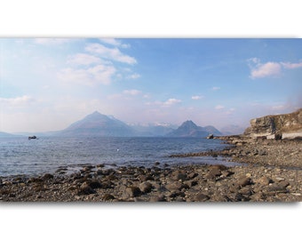 Elgol bay mountains, Skye Scotland | Scottish Highlands | Scottish landscape photography panoramic print | wall art