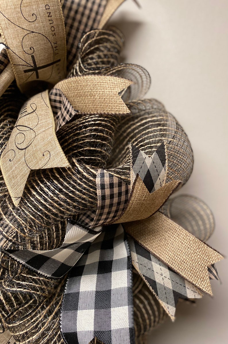 Amazing Grace Ribbon, Farmhouse/country Front Door or Décor/buffalo ...
