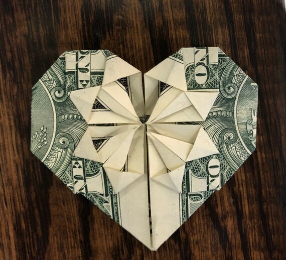 Dollar Bill Heart With Center Star