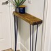 Rustic Tall and Narrow Hallway Console Table | Handmade Console Table | Rustic Radiator Shelf (102cm Legs & 14.5cm deep) | Hairpin Leg Table