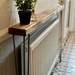 Rustic Skinny / Narrow Hallway Console Table | Handmade Console Table | Rustic Radiator Shelf (12.5cm deep) on Raw Hairpin Legs