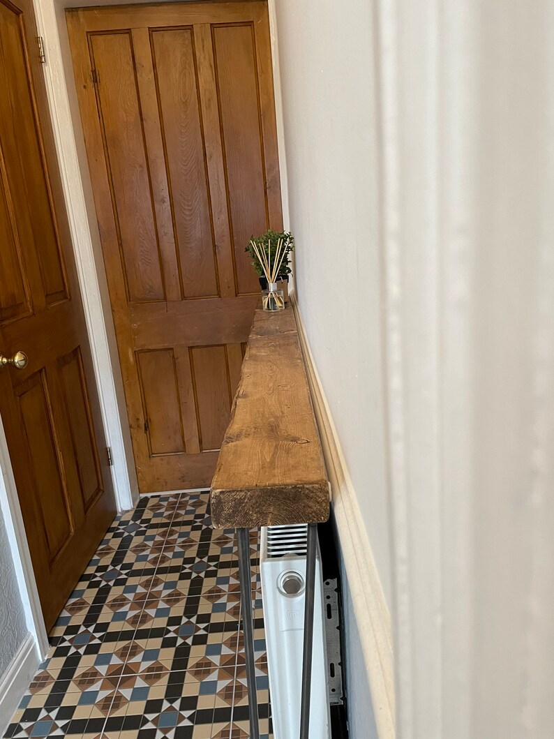 Rustic Skinny / Narrow Hallway Console Table Handmade Etsy Ireland