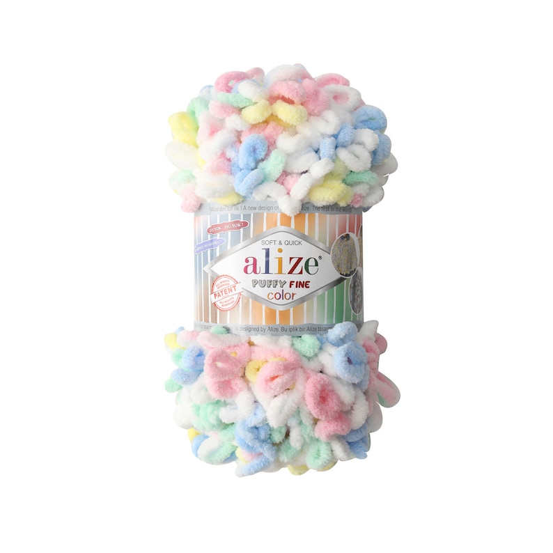 LOOP YARN Alize Puffy Fine Color Baby Blanket Yarn Velvet Etsy