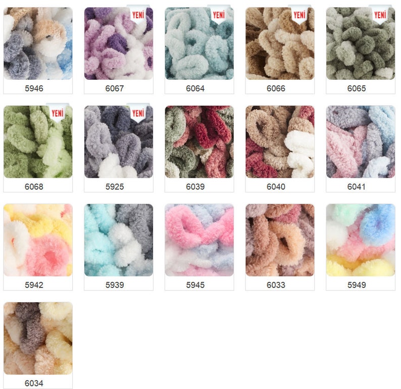 Alize Puffy Fine Color Baby Blanket Yarn Velvet Yarn Easy Etsy