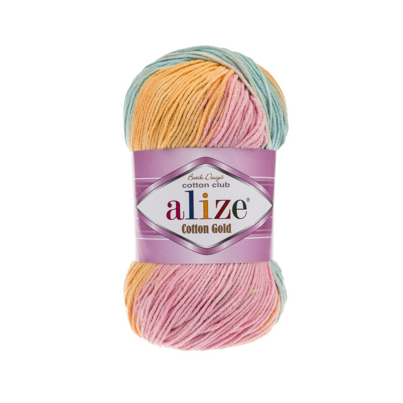 Cotton Gold Sport Yarn Crochet Yarn Acrylic Yarn 12 SKEINS Alize Cotton