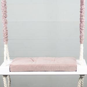 Kid&#39;s Swing, Swing, Swing with pink seat, kids hanging swing, boho swing, handmade swings, swing chair, gifts for kids, kids toys, kids