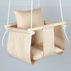 OUTDOOR swing,  Baby Swing WEATHERPROOF Beige, baby swing chair, Baby Gift, fabric swing, Toddler Swing, Waterproof Swing, Kids Swing, Toy