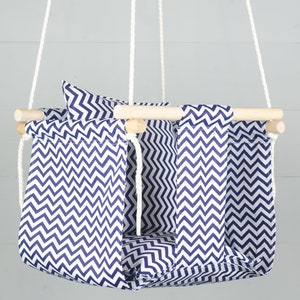 Baby swing chair, indoor baby swing, fabric swing, kids hanging swing, boho swing for baby, personalized swing chair, swing with name
