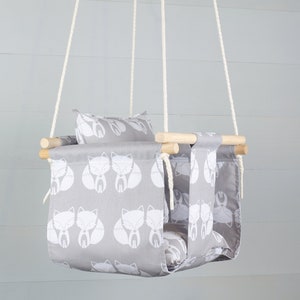 Baby swing chair, indoor baby swing, fabric swing, kids hanging swing, boho swing for baby,  eco friendly swing, handmade swings