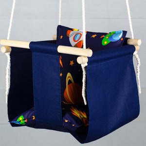 Baby swing chair, indoor baby swing, fabric swing, handmade swings, personalized swing chair, Indoor Schaukel, gift box, nursery decor, toy