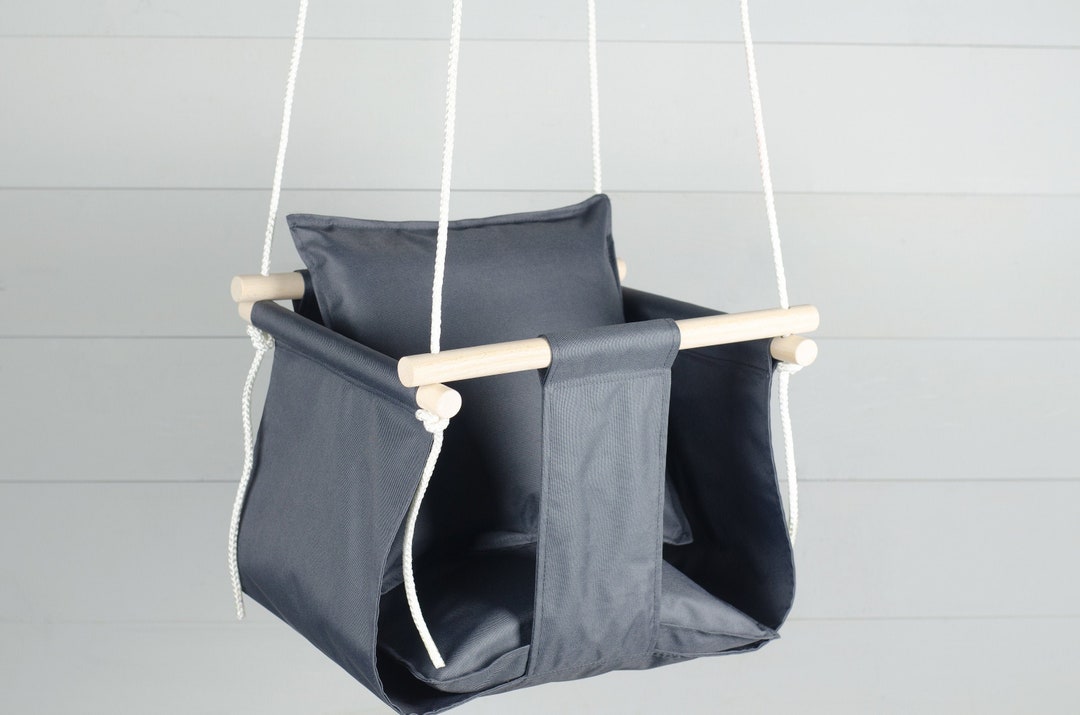 OUTDOOR Swing, Baby Swing WEATHERPROOF Gray, Baby Swing Chair, Hammock Swing, Fabric Swing, Baby