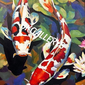 KOI | Art print of original painting  | 5X7”, 8X10" or 11X14"| print | wall decor