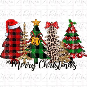 Buffalo Plaid Christmas Trees Png, Leopard Christmas Tree Png Sublimation, Sublimate Design, Christmas Designs For T-shirts, Christmas Png