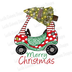 Kids Christmas Car Png, Sublimation Designs, Christmas Png, Hand Drawn, Kids Christmas Designs, Kids Tshirt Designs, Cute Christmas Car Png