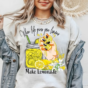 When Life Gives You Lemons, Make Lemonade, Lemonade Png, Summer Lemonade Sublimation, Summer Png, Lemons Squeeze, Digital Design Digital Art