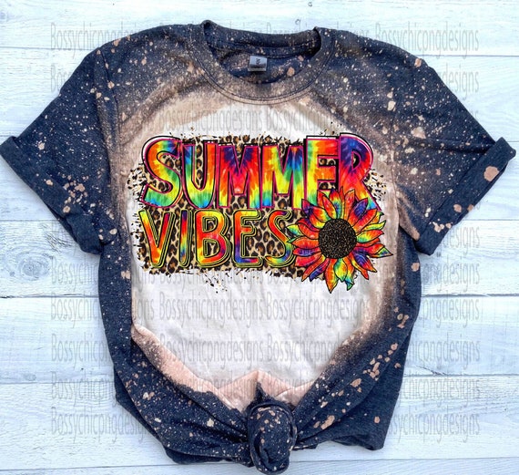 Tie-dye Summer Vibes Png Tie Dye Sunflower Summer Png | Etsy